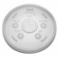Lid for 12 to 24 oz. Hot/Cold Cup, Flat, Identification Buttons, Straw Slot, Clear, Pk1000