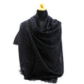 Pre-Owned Louis Vuitton Shawl Large Cashmere x Silk Black 401910 Women's (Good)