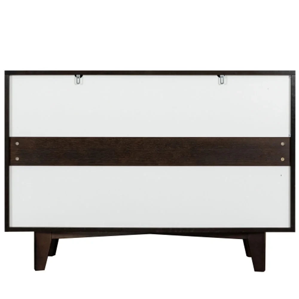 Solid Wood spray-painted drawer dresser bar,buffet tableware cabinet lockers buffet server console table lockers, retro round handle - Auburn