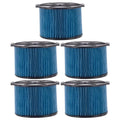 5 Pack  3-Layer Fine Dust Cartridge Filter Replacement Part 26643 Compatible with  3-4.5 Gallon Wet & Dry Portable Vacuums