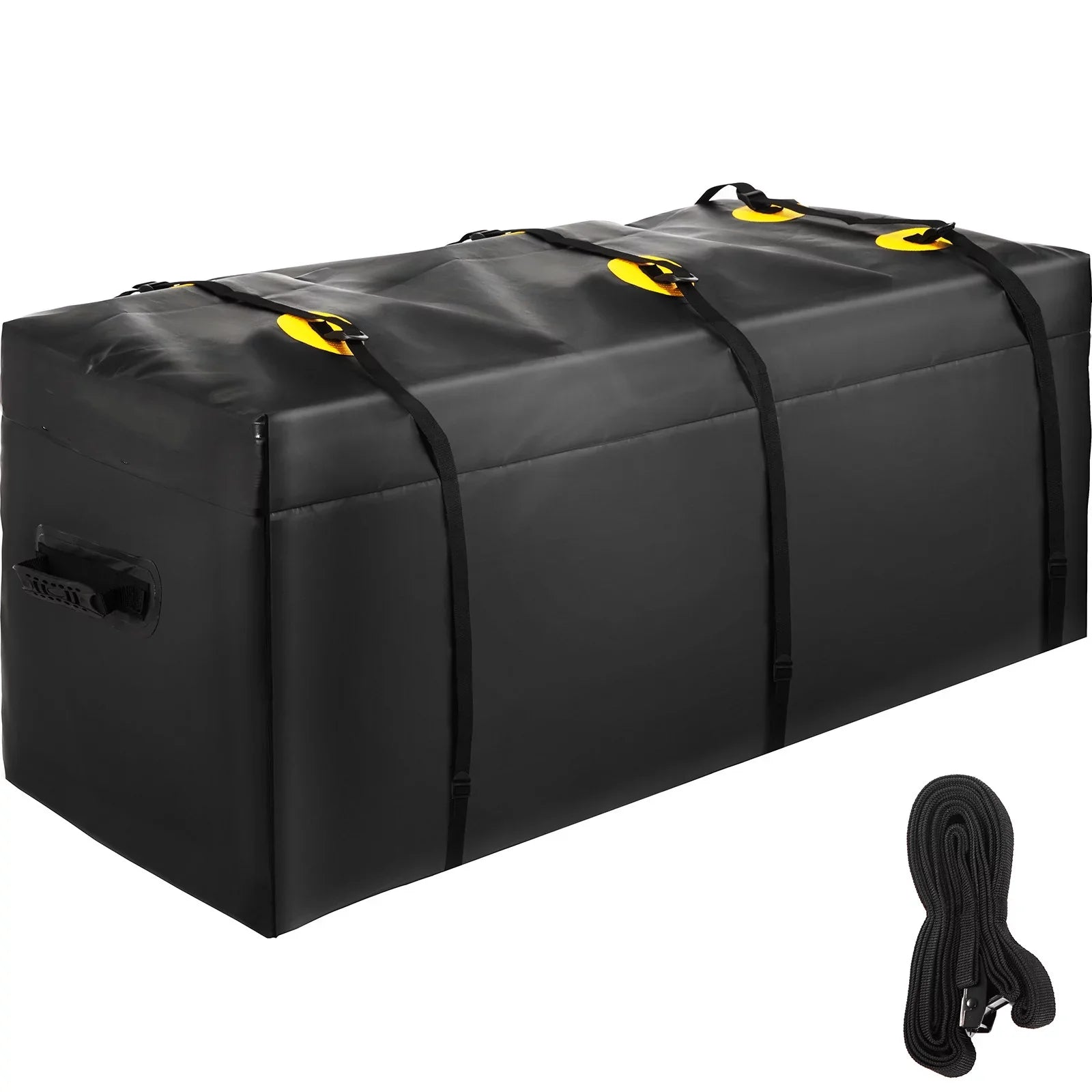 Hitch Cargo Carrier Bag, Waterproof 840D , 48"x20"x22" (12 Cubic Feet), Heavy Duty Cargo Bag for Hitch Carrier with Reinforced Straps, Fits Car Truck  Vans Hitch Basket