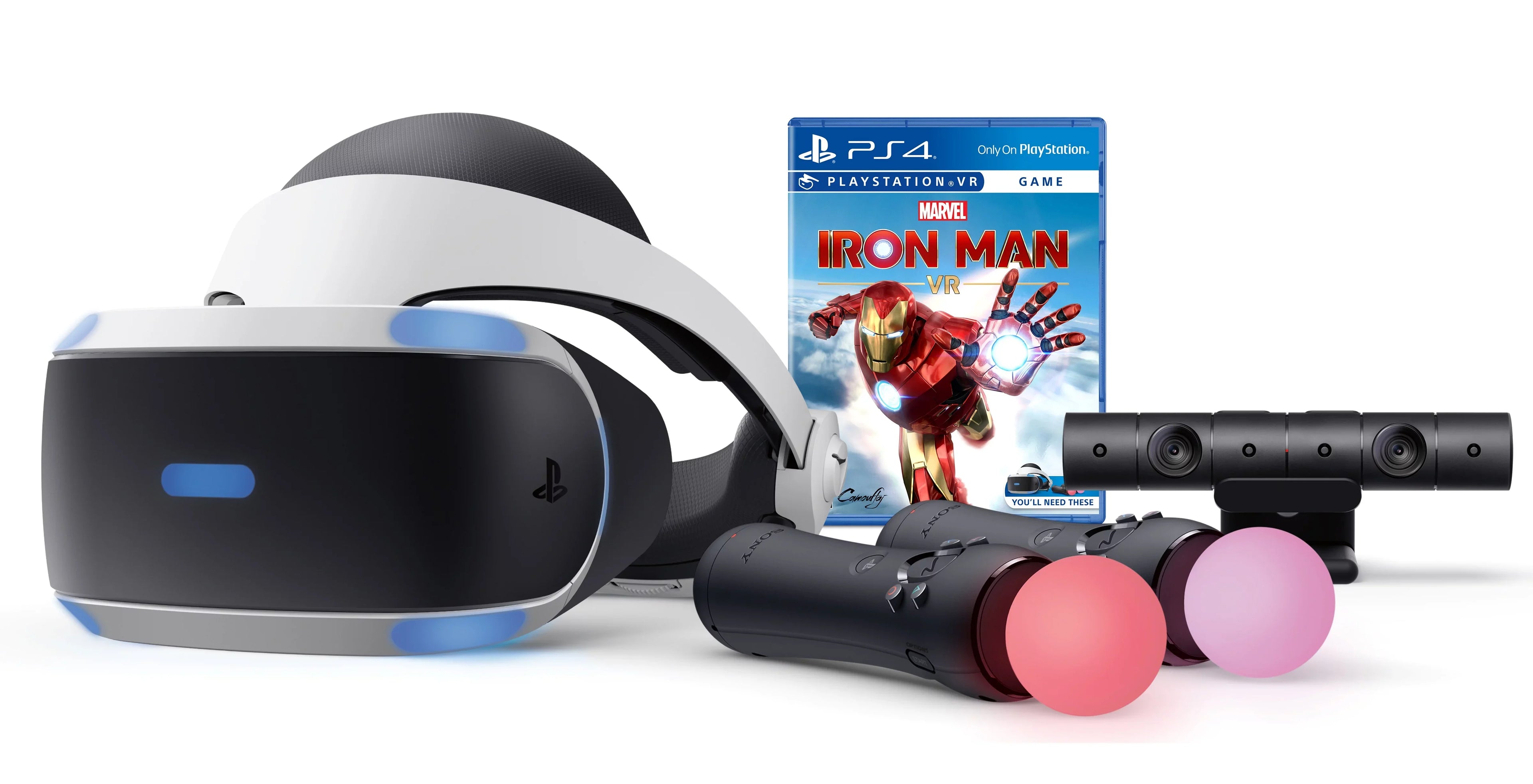 2022 Sony PlayStation Holiday Bundle: PlayStation_PS5 Gaming Console (Disc Version) + PlayStation_VR Marvel’s Iron Man VR_Bundle