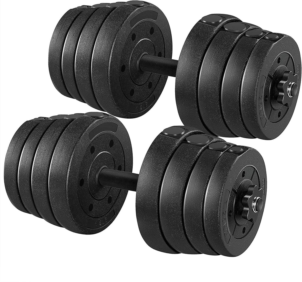 66LB Weight Dumbbell Set, Fitness Adjustable Cap Gym/home Barbell Plates Body Workout for Women and Men Strength Training