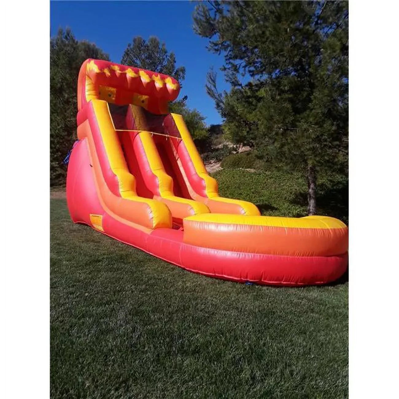 Commercial Grade  Marble Vinyl Inflatable Water Slide 15ft Volcano w Blower
