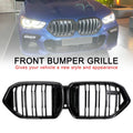 Front Bumper Grille Grill Fit for    M50i 2020-2022 /Camera Hole Black