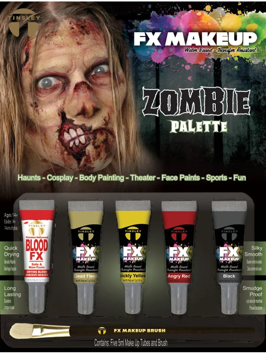 Tinsley Transfers Undead Walker Zombie Color Set  Makeup Kit Costume Accessory