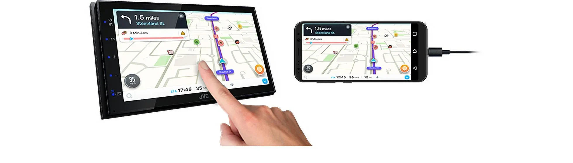 '- 2  6.75" Media Player  Mirroring For Android Bluetooth + Backup Camera