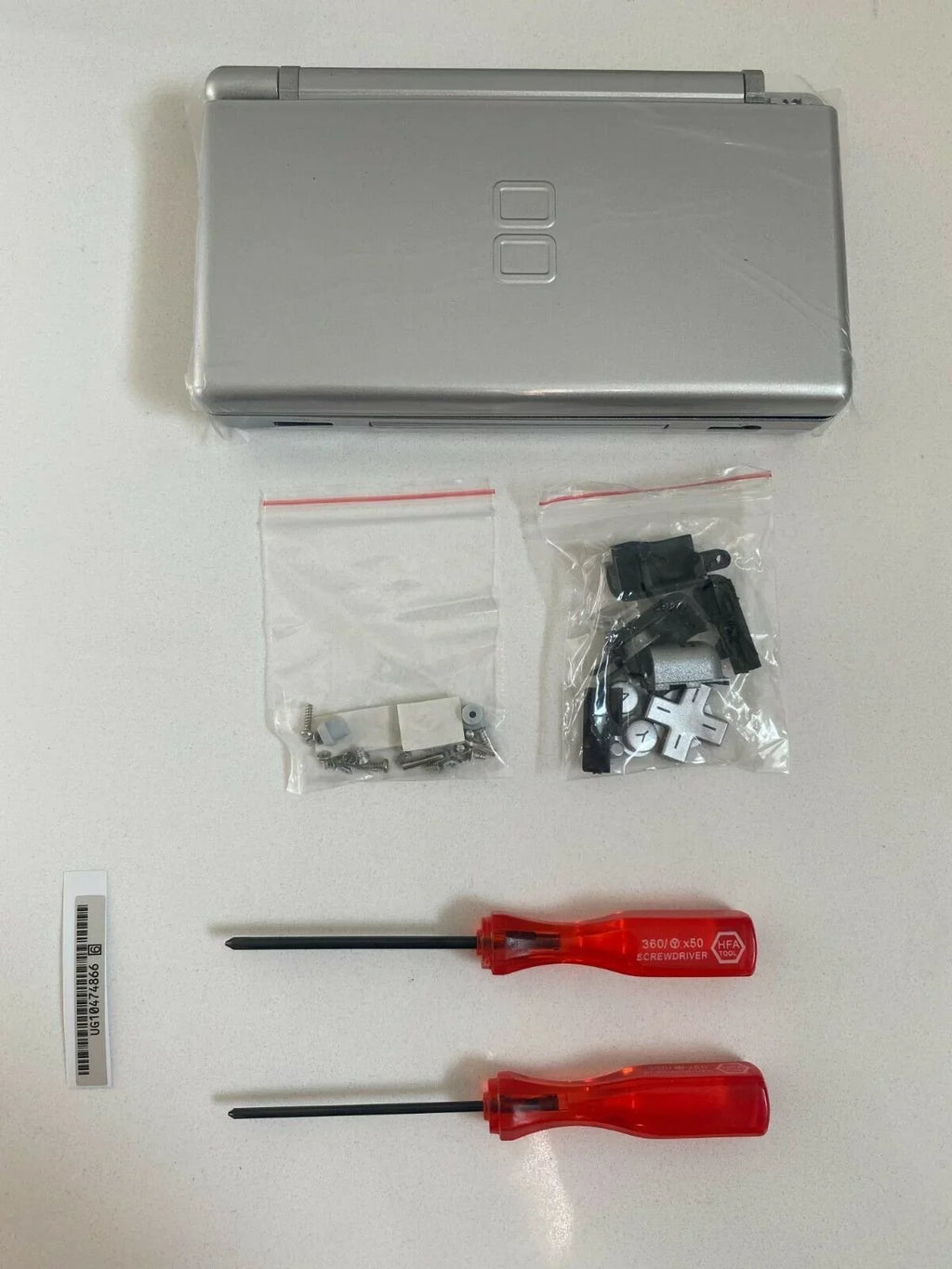 Replacement Housing for Nintendo  Lite Glass Lens Shell Silver