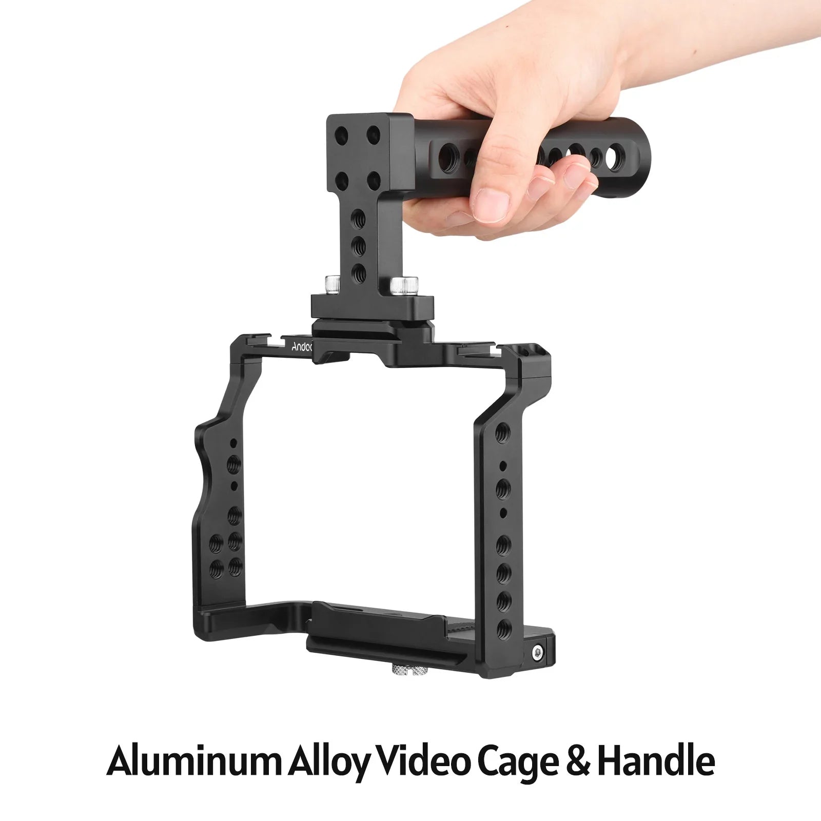 7299 Video Cage + Handle Kit Aluminum Alloy with Dual Cold Shoe Mounts Numerous 14 Inch Threads Replacement for Sony / / /  /  /