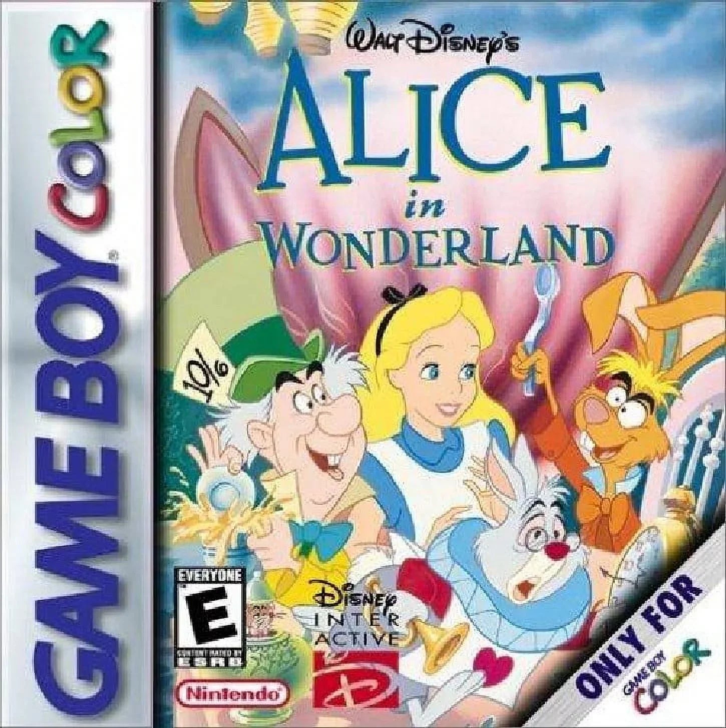 Restored Alice in Wonderland (Nintendo GameBoy Color, 2000) Disney Game (Refurbished)