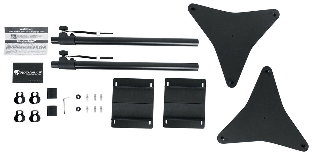 Rockville  Pair Studio Monitor Bookshelf Speaker Stands w/Adjustable Height