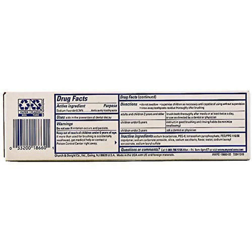 Pack of (4)  And  Advance White Baking Soda And Peroxide Toothpaste, Extreme Whitening 4.3 oz