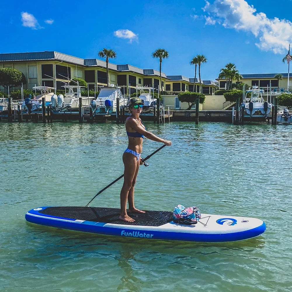 Inflatable Stand-Up Paddle Board - 335  82  15 Cm, Max Load Bearing of 150KG - Complete Accessories, Adjustable Paddle and Pump, Travel Backpack