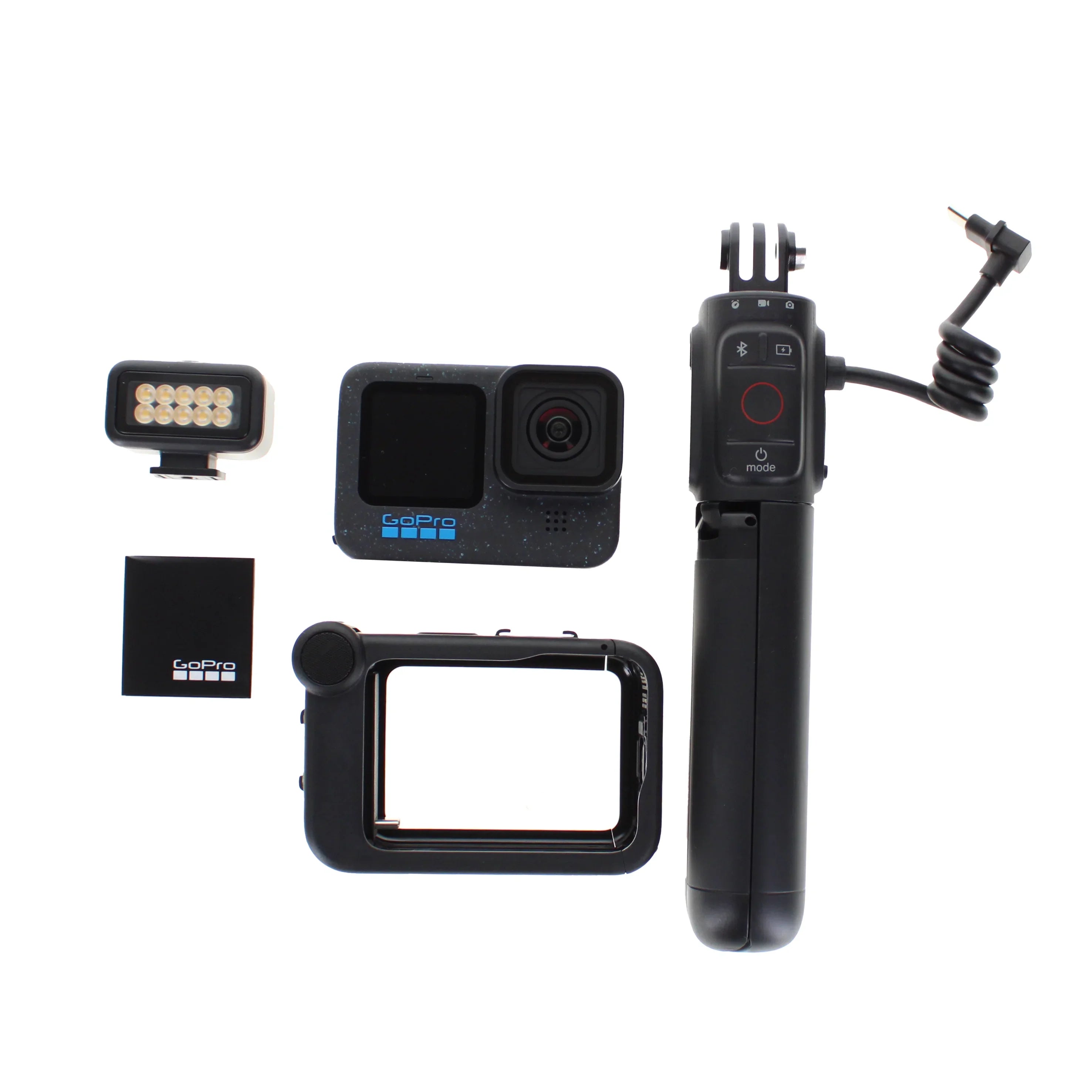 GoPro  12 Creator Edition - With Volta (Battery Grip, Tripod, Remote), Media Mod, Light Mod, Enduro Battery - Waterproof Action Camera + 64GB Extreme Pro Card and Extra Battery