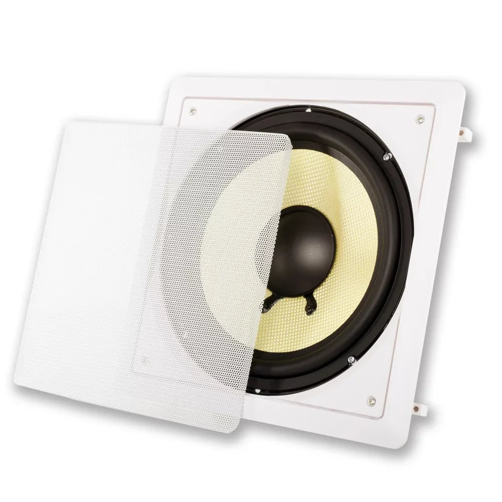 Acoustic Audio - Flush Mount Subwoofers with 10" Speaker and Amps 4 Pack
