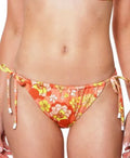 $55 Sanctuary Womens Floral Side-Tie Hipster Bikini Bottoms Size
