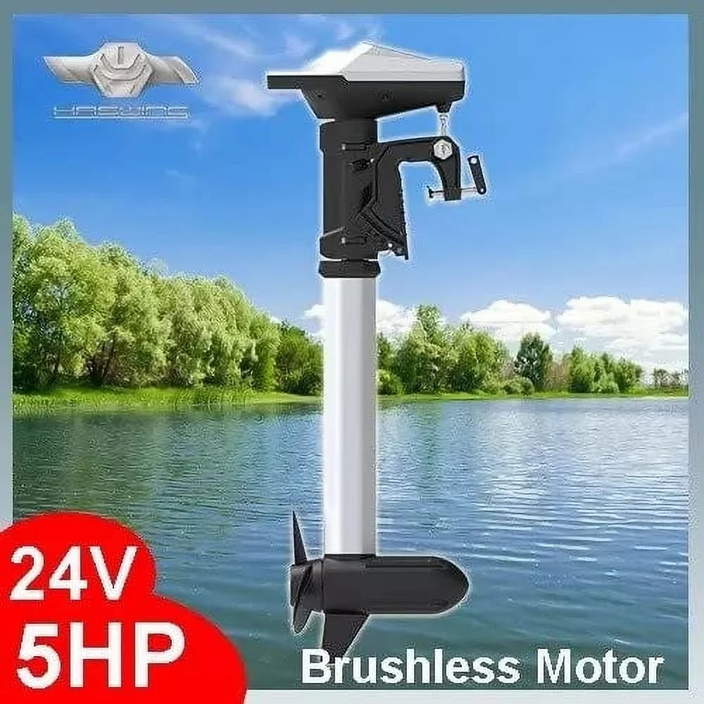 Electric Trolling Motor – 24V 5  Power 31.5 Inch Shaft Ventura  5.0 Brushless with Stepless Adjustable Speed Control and Safety Lanyard Boat Fishing Saltwater Freshwater