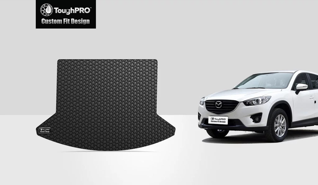 ToughPRO - Cargo Mat Compatible with Mazda -5 - All Weather Heavy Duty (Made in ) - Black Rubber - 2019