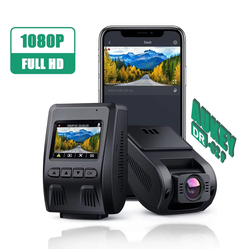 Wifi Dash Cam, 1080P  Dash Camera for Cars, 6-Lane 170-Degree Wide Angle Lens Car Camera, Black-