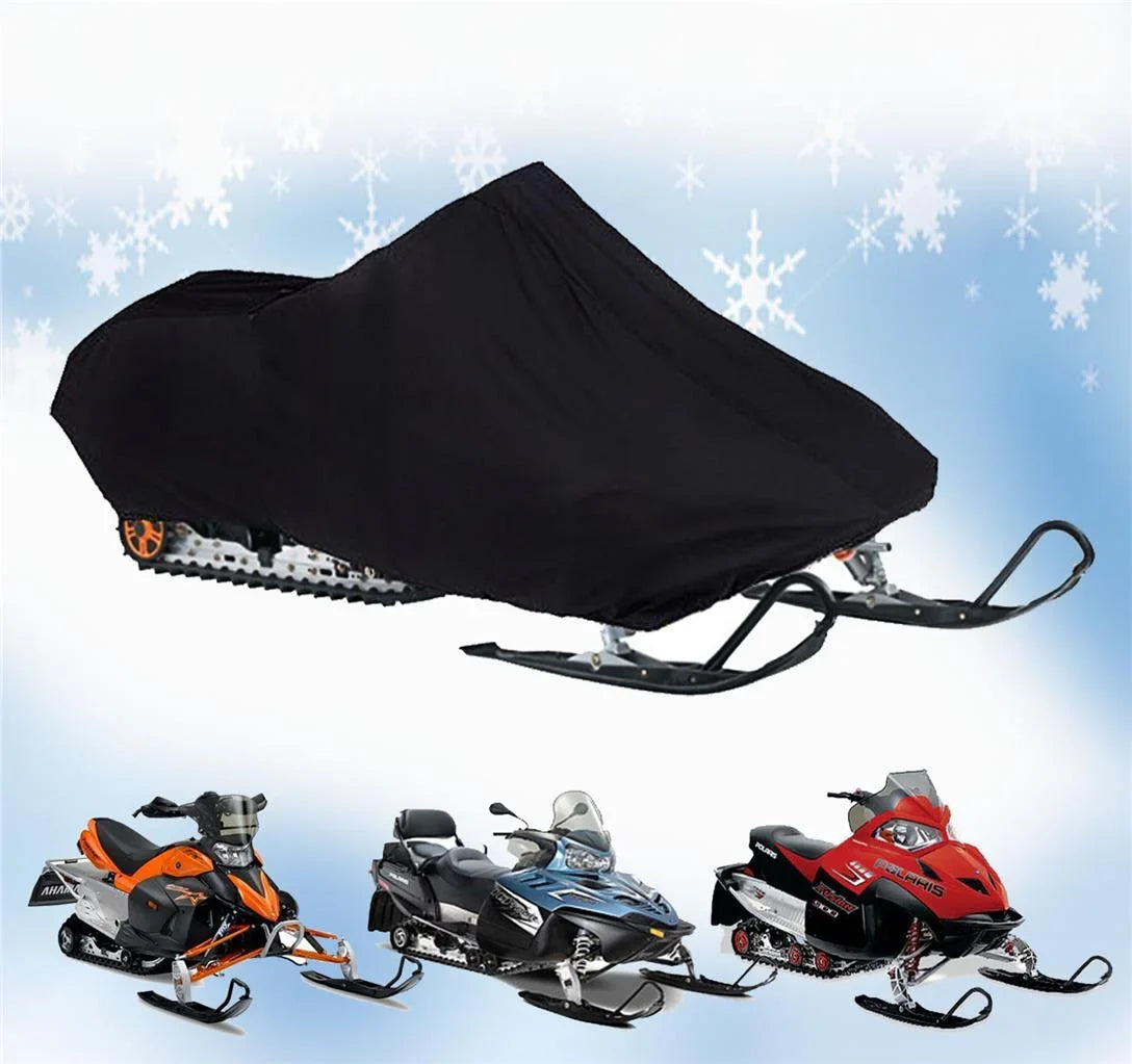 200 Denier Storage Snowmobile Cover Compatible for the 2013-2015 Ski Doo Bombardier Model   - 600 .. Snowmachine Sled. All Black.