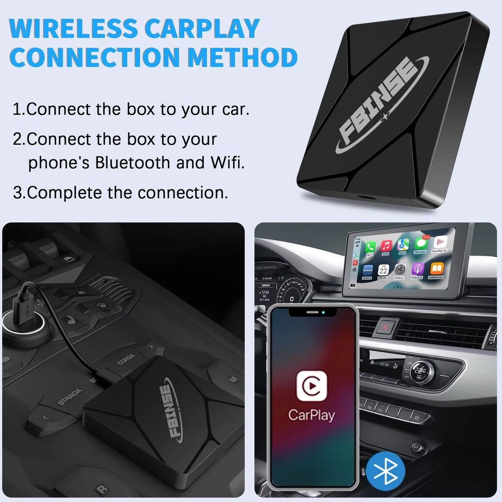 Fbinse Wired To Wireless Carplay Adapter Carplay Dongle  Connect