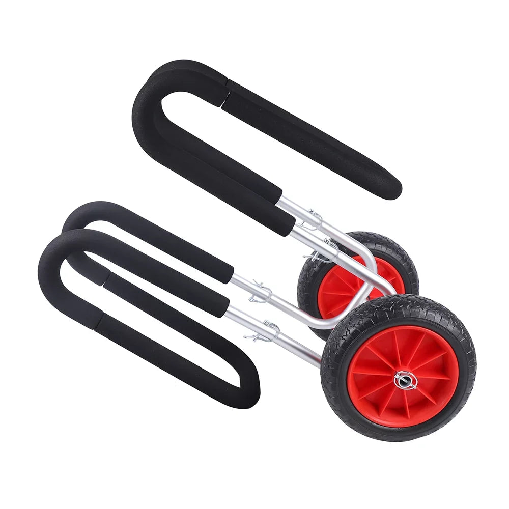 Portable Surfboard Beach Carrier Cart, Double  Airless Cart Beach Trailer, Aviation Aluminum Solid  Wheel Stand-Up Paddle Board Veneer Cart