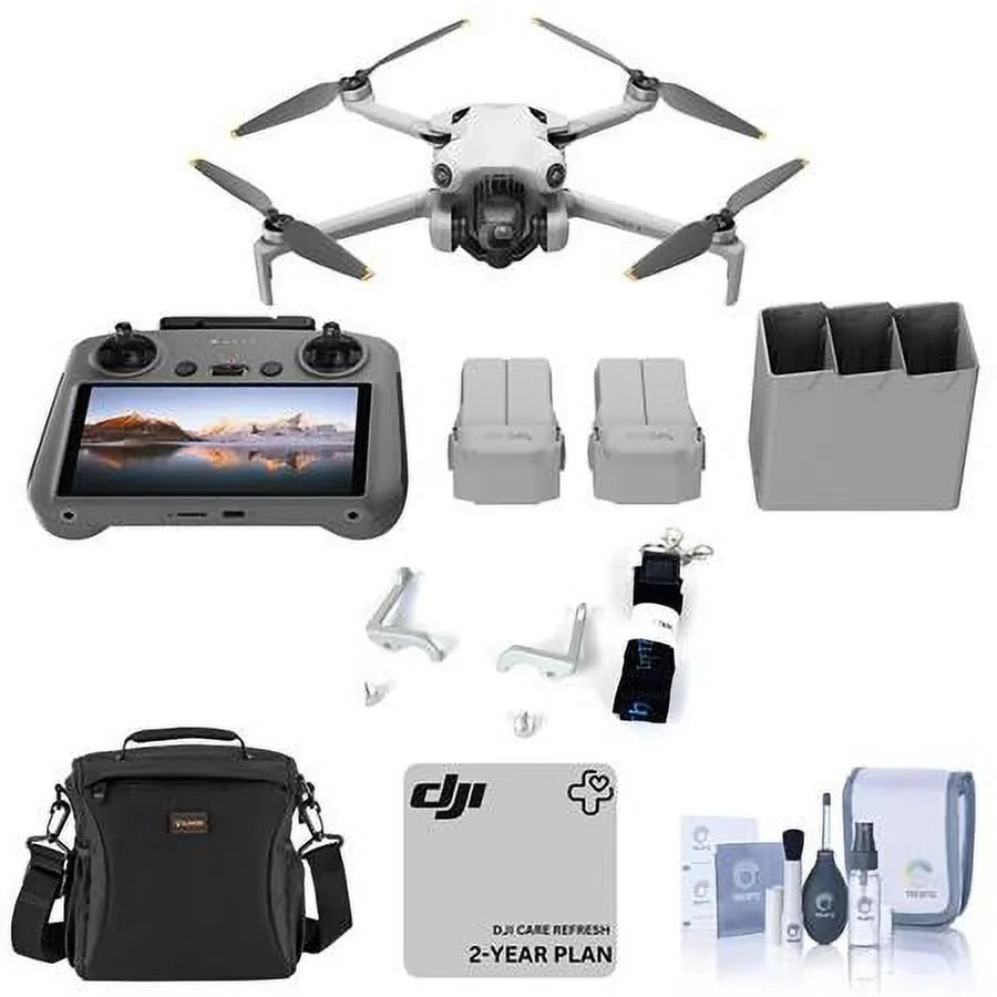 Mini 4 Pro Drone Fly More Combo Plus, Bundle with Care Refresh 2-Year Plan, Shoulder Bag and Claw Lanyard Mounting System