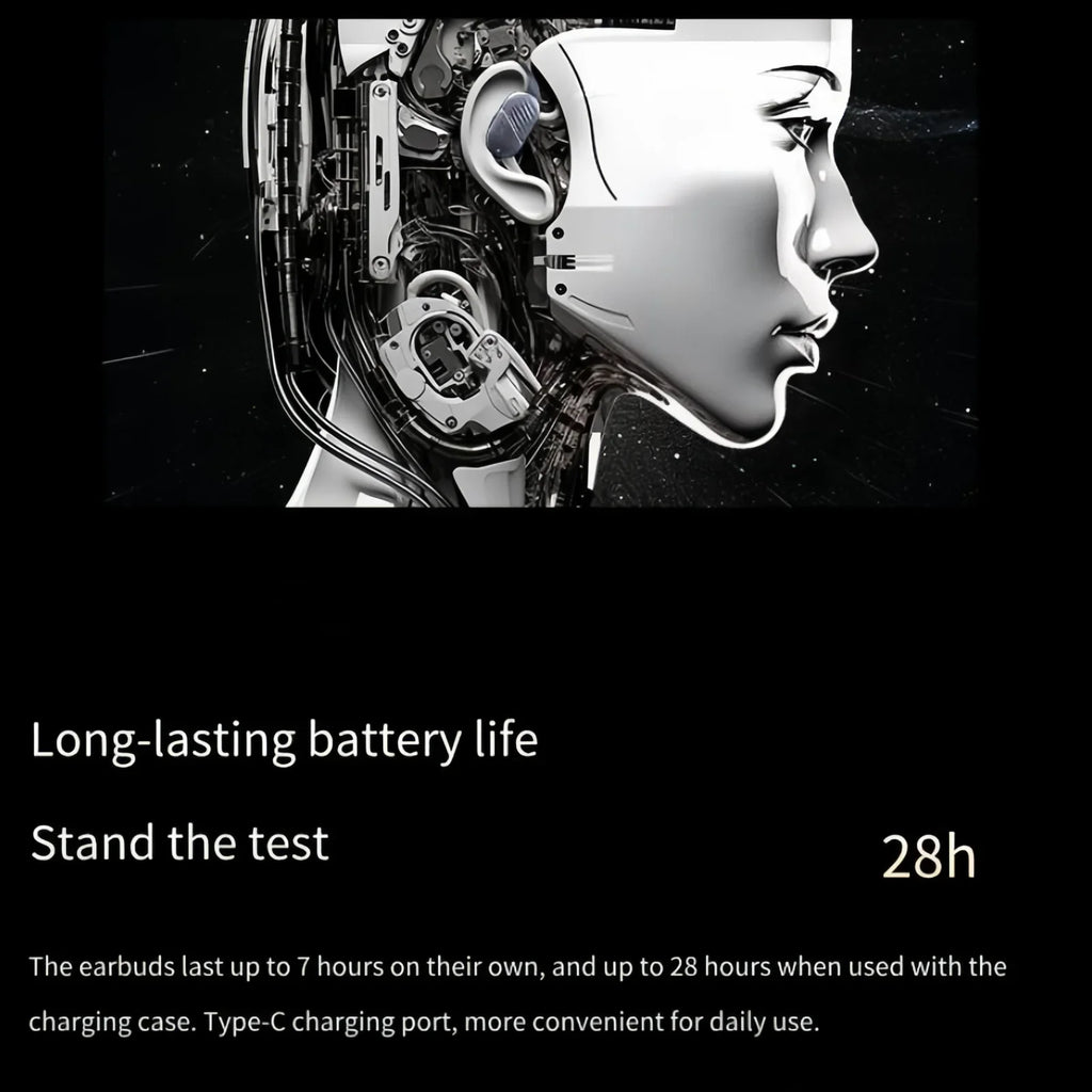 Wireless Earbuds, Bluetooth Headset with Microphone ,  Waterproof, Epz Bone Conduction Headphones for Sports and Work