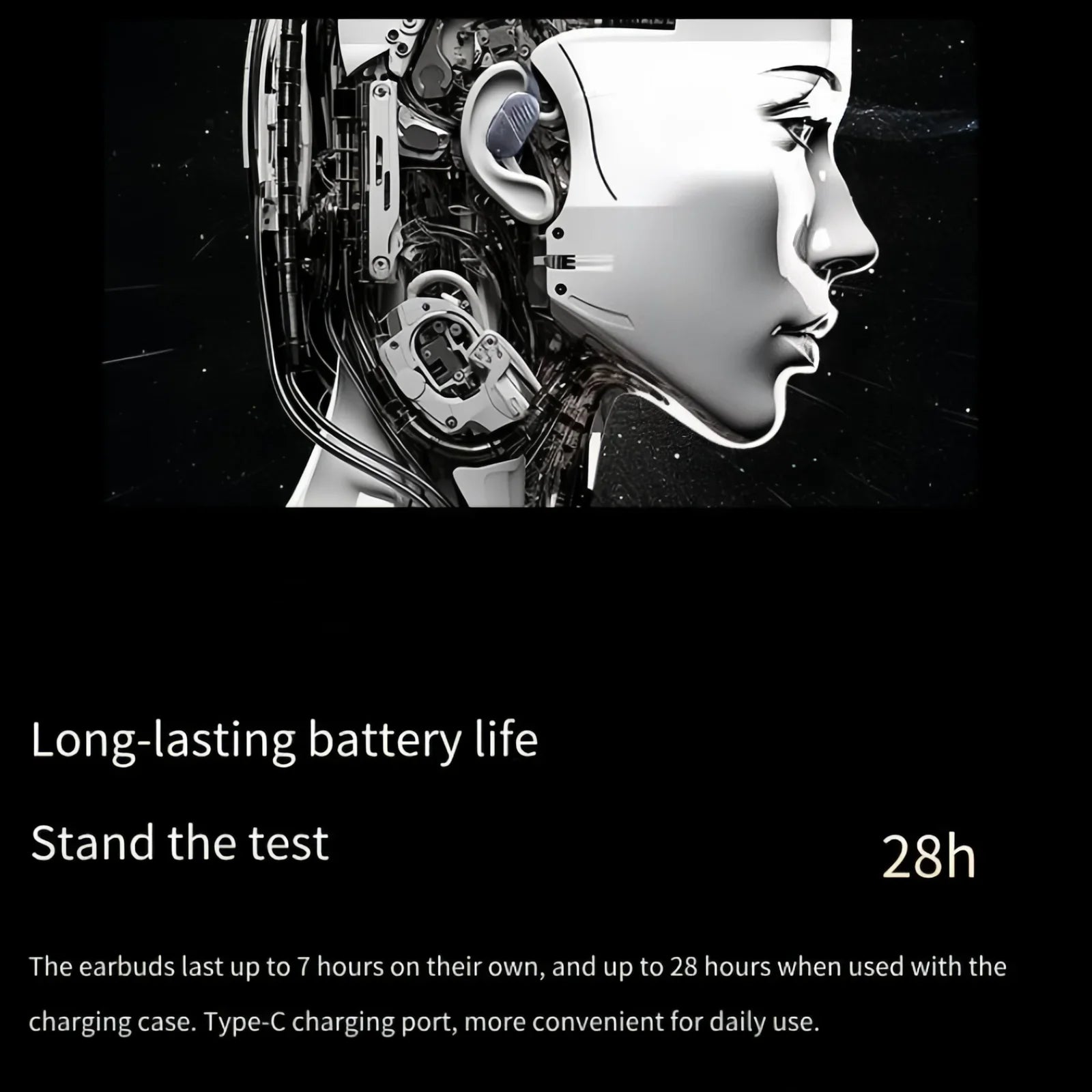 Wireless Earbuds, Bluetooth Headset with Microphone ,  Waterproof, Epz Bone Conduction Headphones for Sports and Work