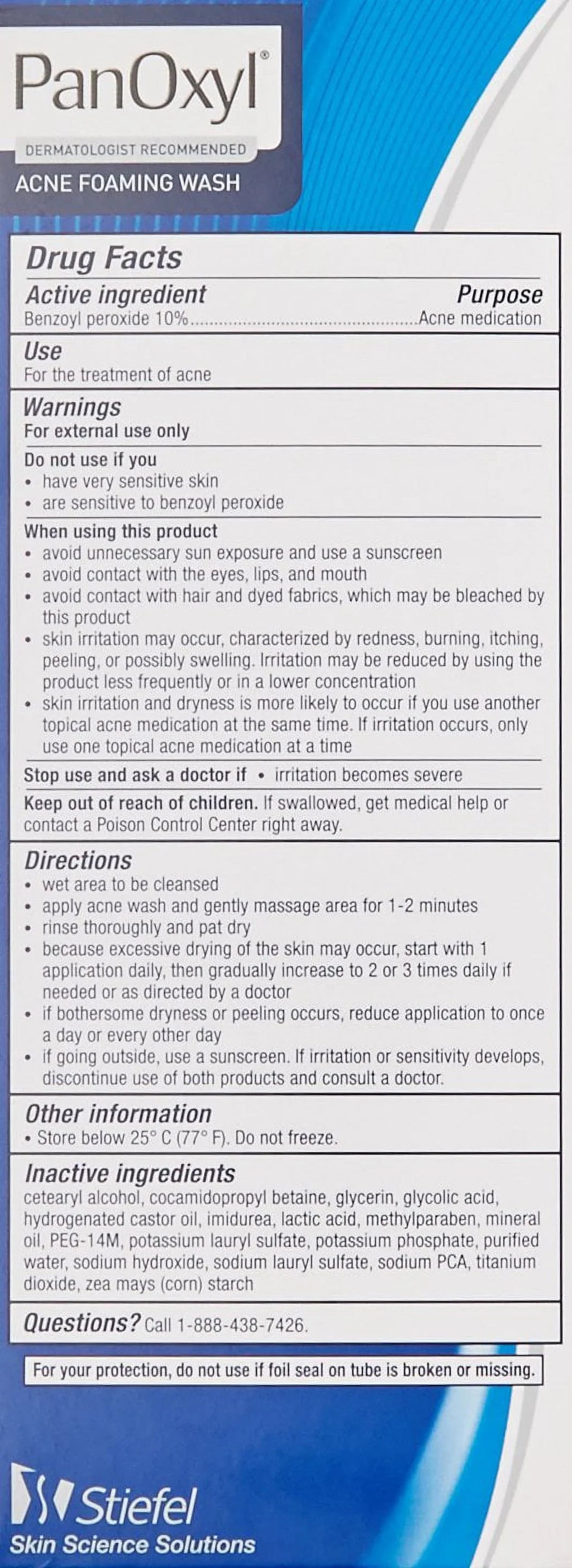 PanOxyl 10% Acne Foaming Wash 5.5 oz (Pack of 2)