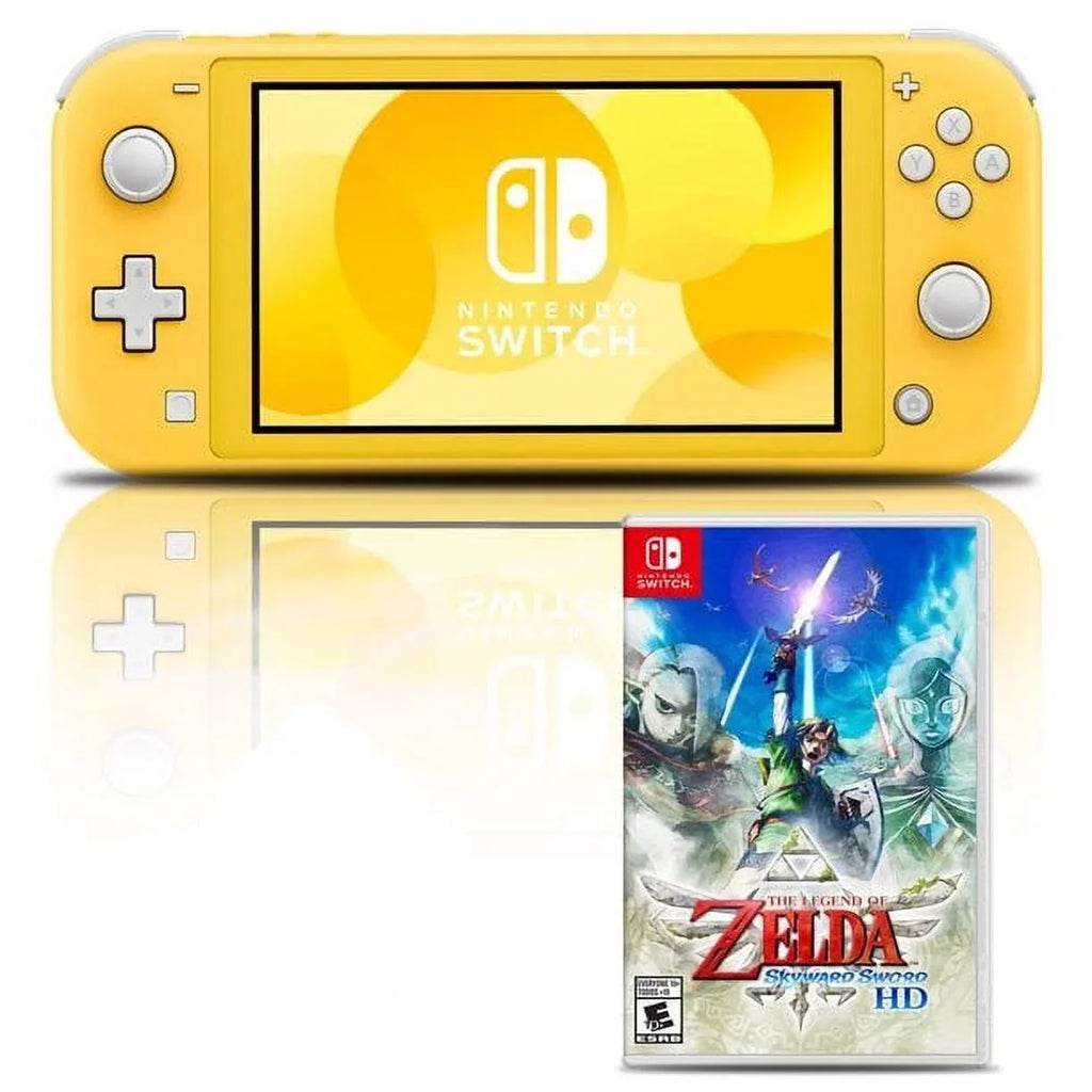 Nintendo Switch Lite Yellow Console Bundle with Legend of Zelda Skyward Sword