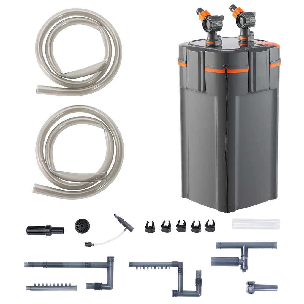 15w  Lamp 120 Gallon Aquarium Canister Filter Fish Tank Quiet