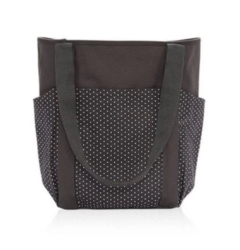 New Go To Tote Shopping Hobo Mummy Utility Shoulder Bag In City Charcoal Swiss Dot 31 Gift