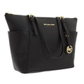 Michael Kors Jet Set Travel Med. Top Zip Saffiano Tote - Black - 30F2GTTT8L-001