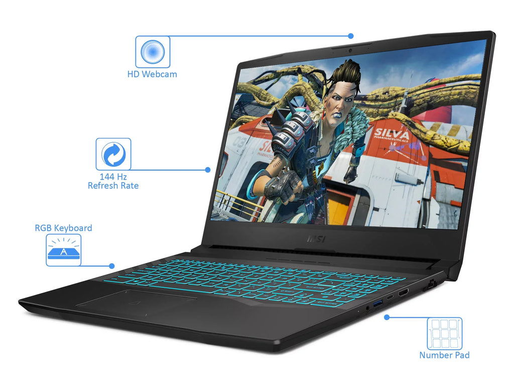 Crosshair Gaming Laptop, 15.6" 144Hz  Display, Intel Core i7-11800H Upto 4.6GHz, 16GB , 1TB NVMe ,  GeForce  3050, , Wi-Fi, Bluetooth, Windows 10 Home