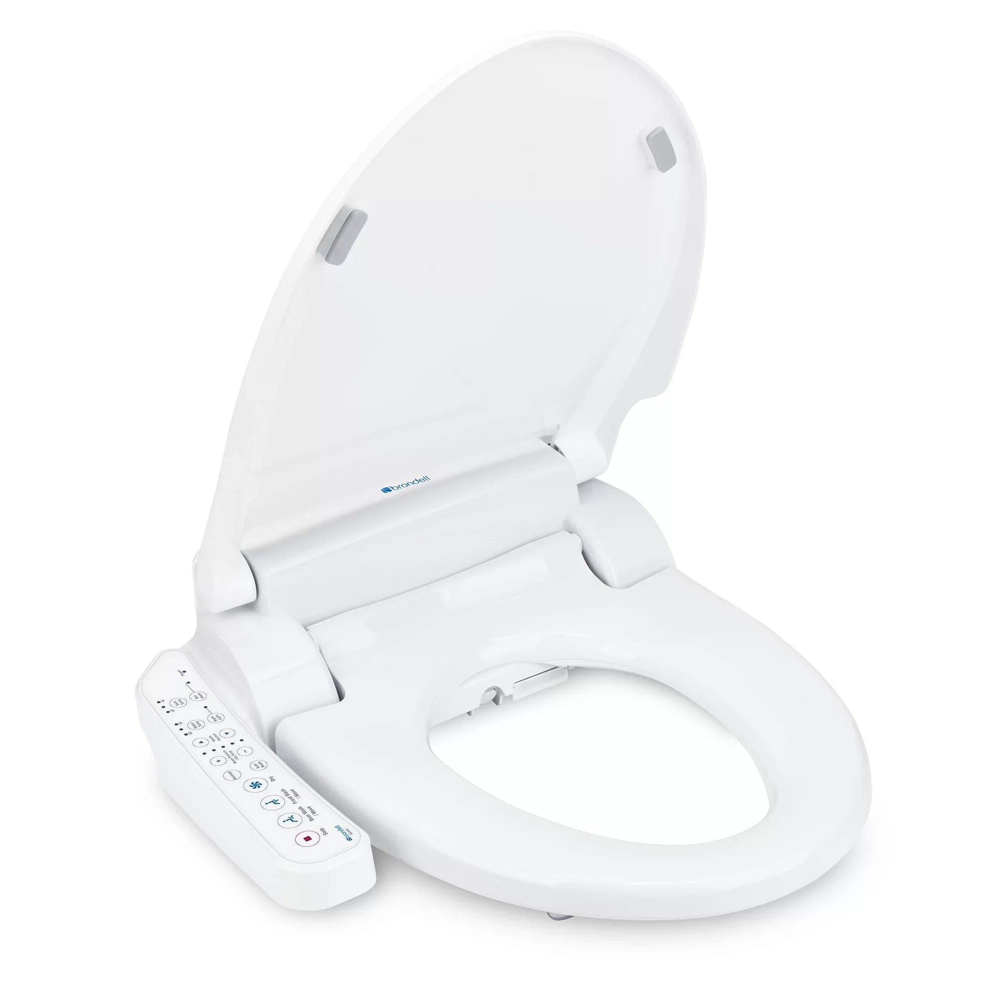 Brondell Swash  Bidet Seat with Sidearm, Dryer and Stainless Steel Nozzle, Round White