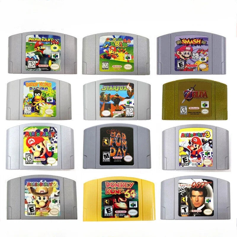 Mario Kart 64 Smash Bros Party 1 2 3 GoldenEye 007 Video Game For Nintendo