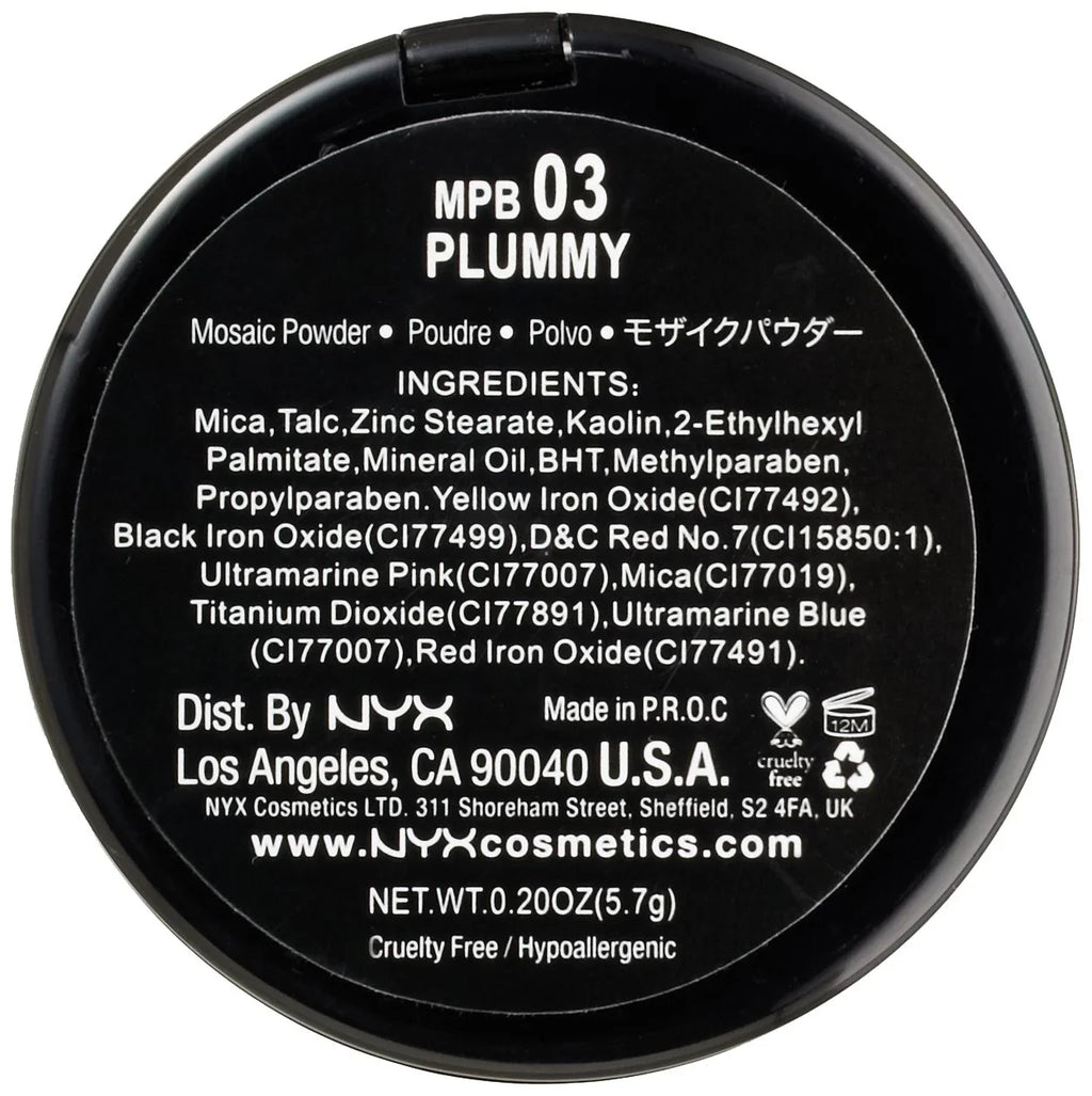 Nyx Professional Makeup Mosaic Blush Powder, Plummy, 0.20-Ounce