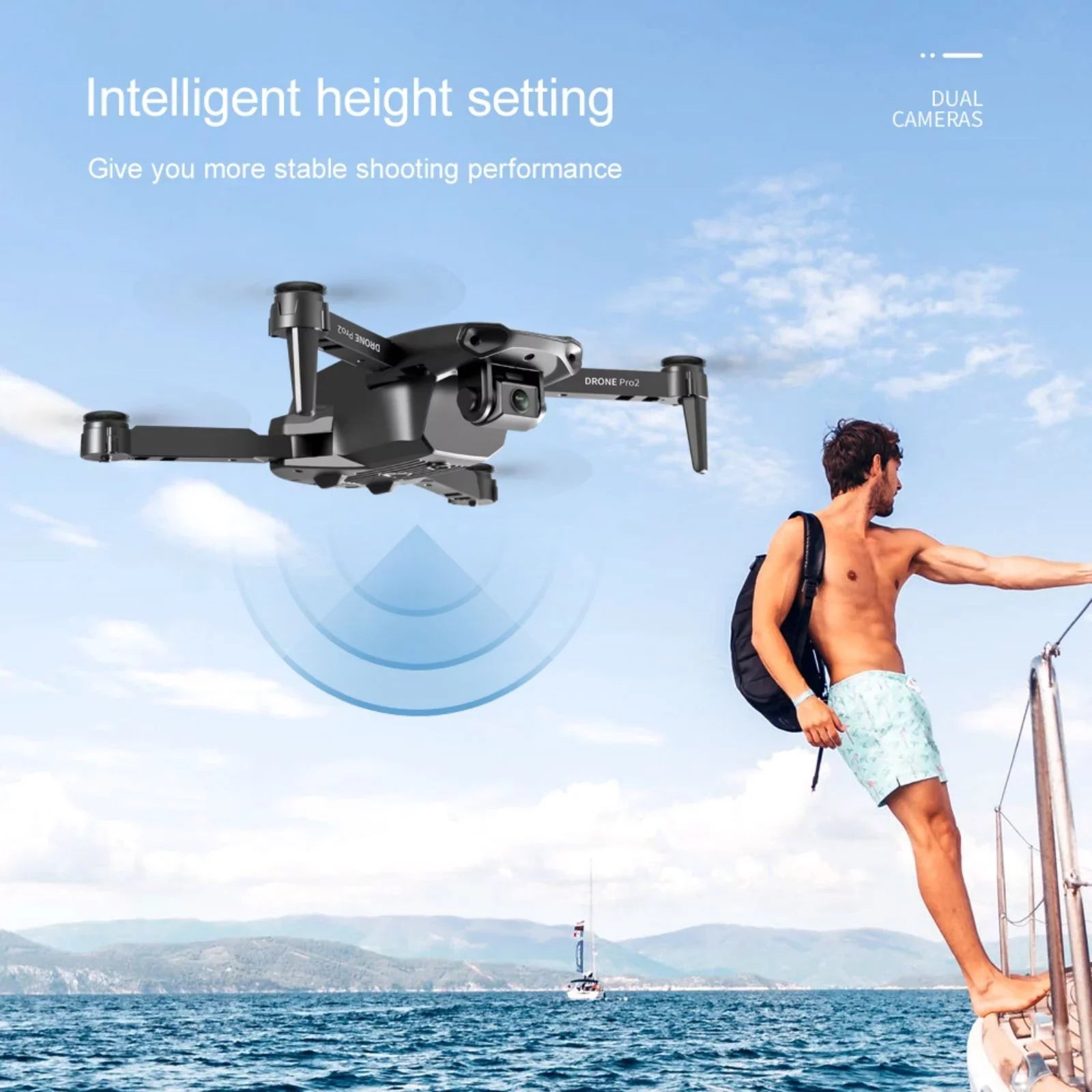 Dqacd 2021 New    Drone 4K  Dual Camera  WiFi  Foldable Drone