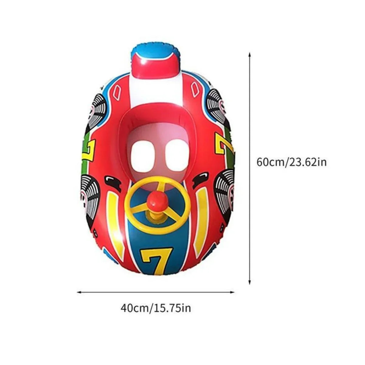 LiebeRen Baby Lnflatable Swimming Ring Kids Toddler Pool Floats Airplane Swimming Float Seat Boat with Steering