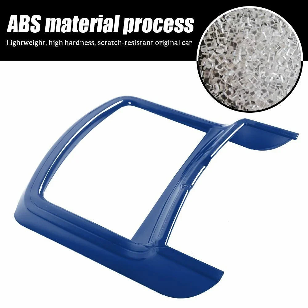 Teledu Inner Central Console Cup Holder Panel Trim Cover + Blue