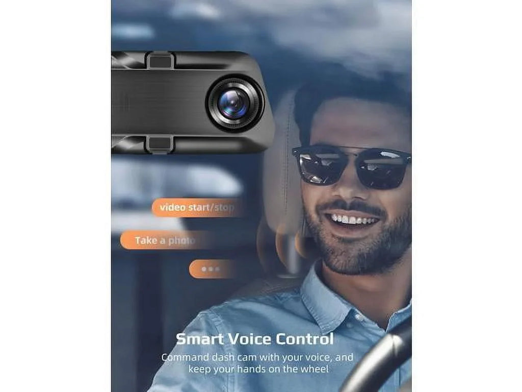 4K 12" Rear View Mirror Camera, Backup Camera, , Superior Sensor for Enhanced Night Vision, -Sensor, Parking Assistance for Cars Trucks
