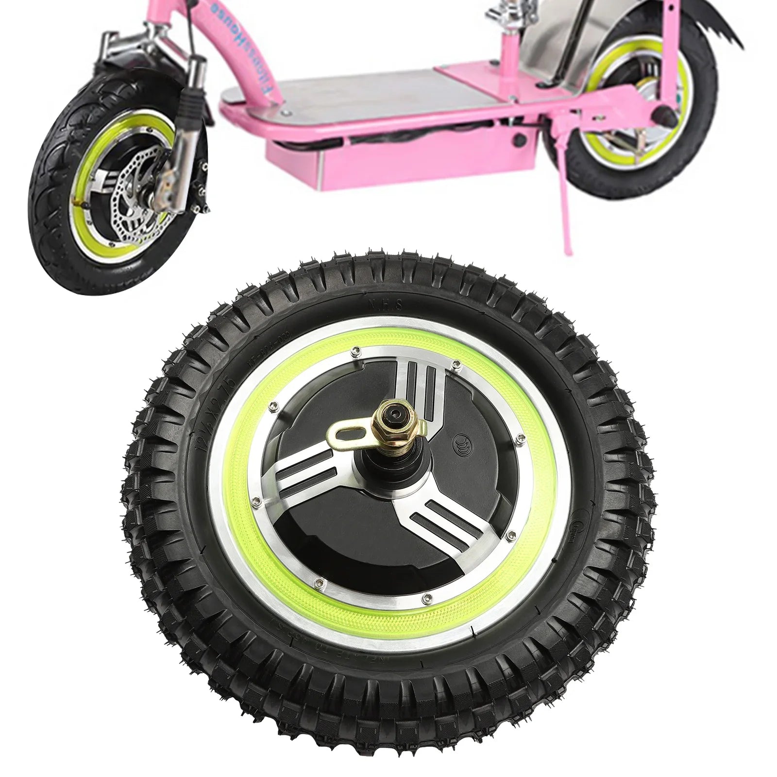Wuzstar -Bike Brushless Hub Motor 48V 350W 12'' Front Rear Wheel Electric Bicycle Conversion Kit 250-1000