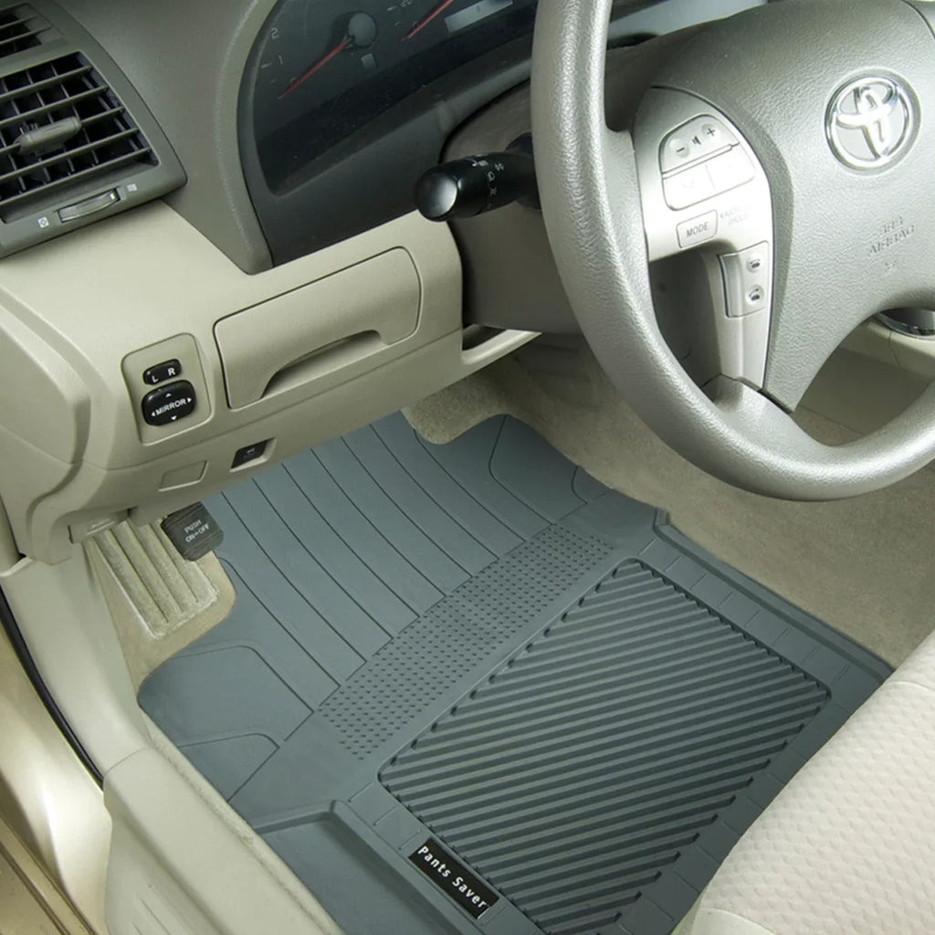 PantsSaver Custom Fit Car Floor Mats for Dodge Grand Caravan 2018, 4 pc, All Weather Protection for vehicles, Heavy Duty Weather Resistant Plastic,Gray