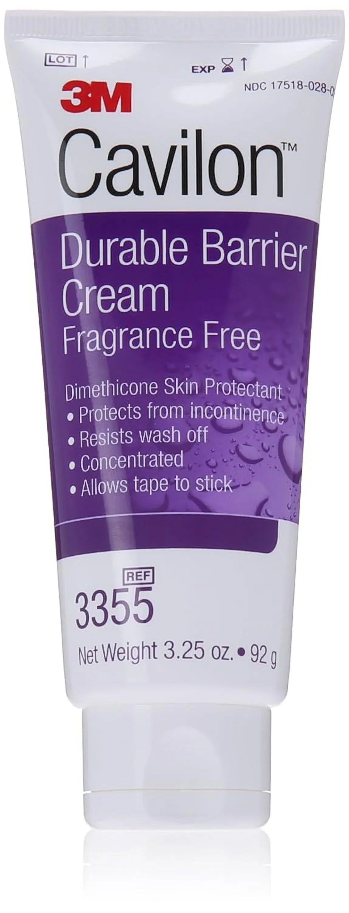 3M 3355 Cavilon Skin Protectant  3.25 oz Tube Unscented Cream (Pack of 2)