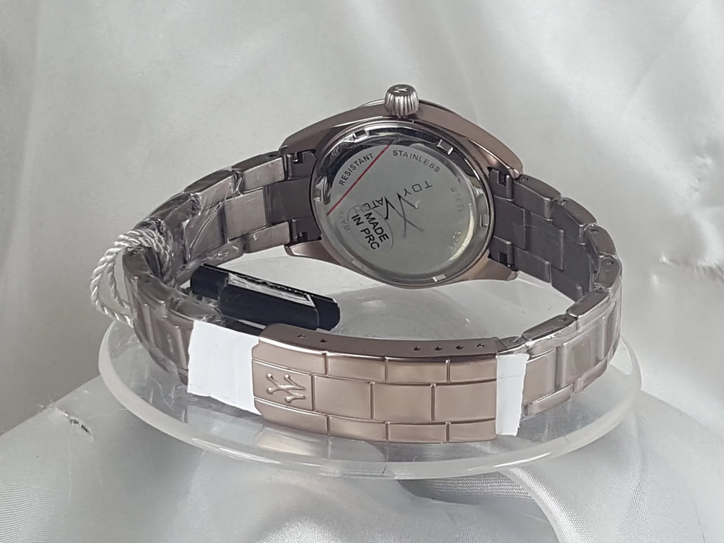 ToyWatch  Ladies "Metallic Stones" Pewter Color Aluminum Watch
