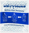 Dry-Packs Absorbent Industries Silica Gel in Tyvek Rechargeable Dehumidifier Absorbs Moisture 448 Gram 40PK