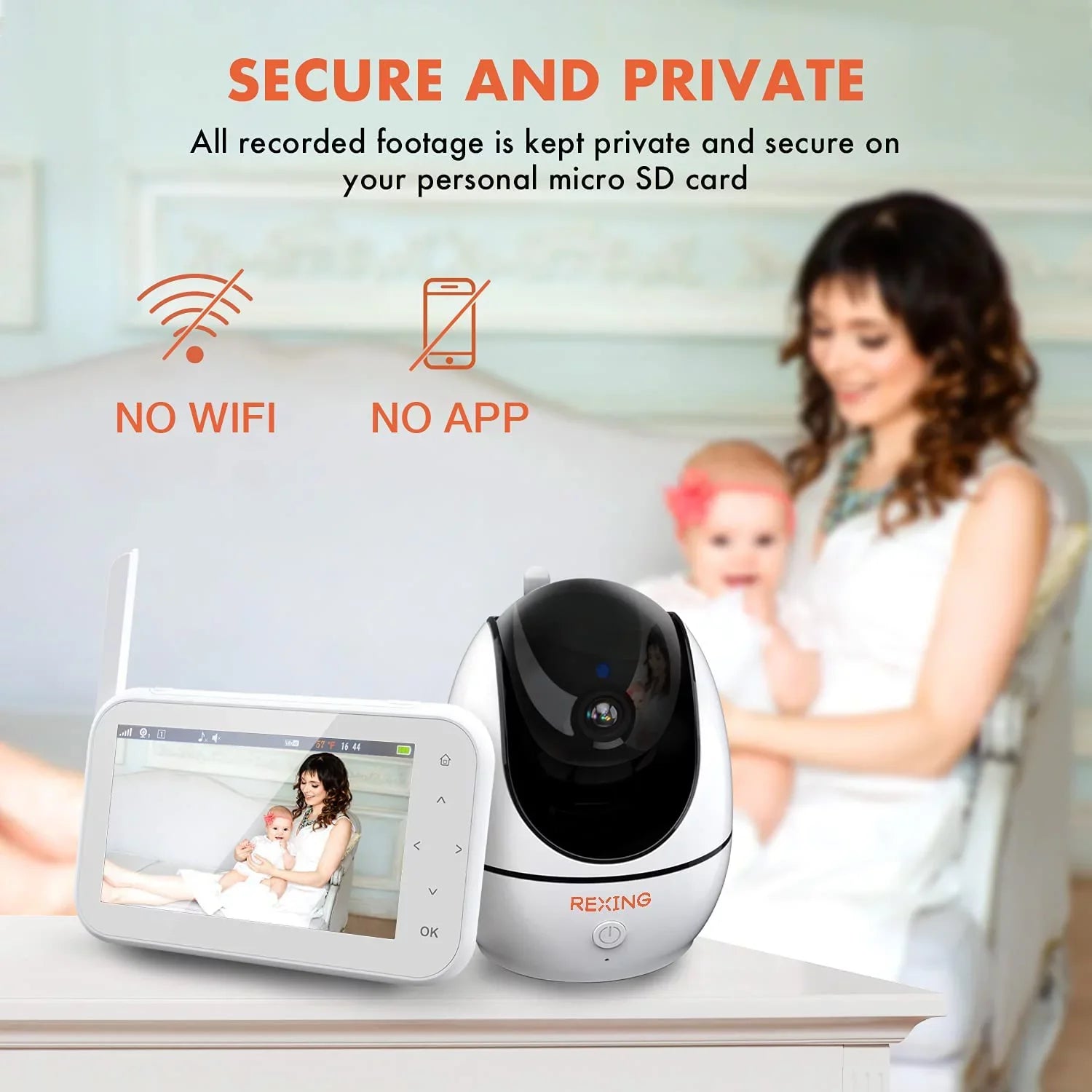 Rexing  Baby Monitor w/ Recording Capabilities 4.5"  Display