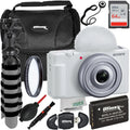 Ultimaxx Starter Sony -1F Camera Bundle (White) - Includes: 64GB Ultra Memory Card, Replacement Battery, Protective  Filter & More (15pc Bundle)