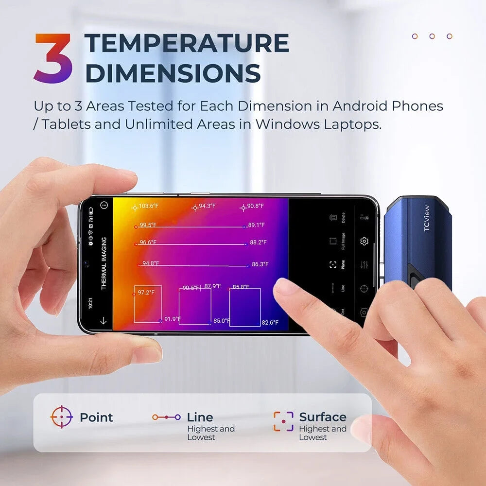 Thermal Imaging Camera 256x192  High Resolution Thermal Imager for Smartphones, Tablets &